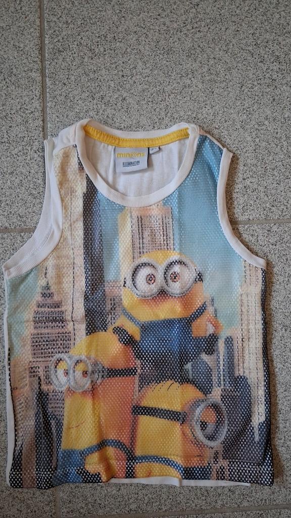 T-shirt zonder mouwen Minions maat 92/98, Kinderen en Baby's, Kinderkleding | Maat 92, Minions, Ophalen of Verzenden, Zo goed als nieuw