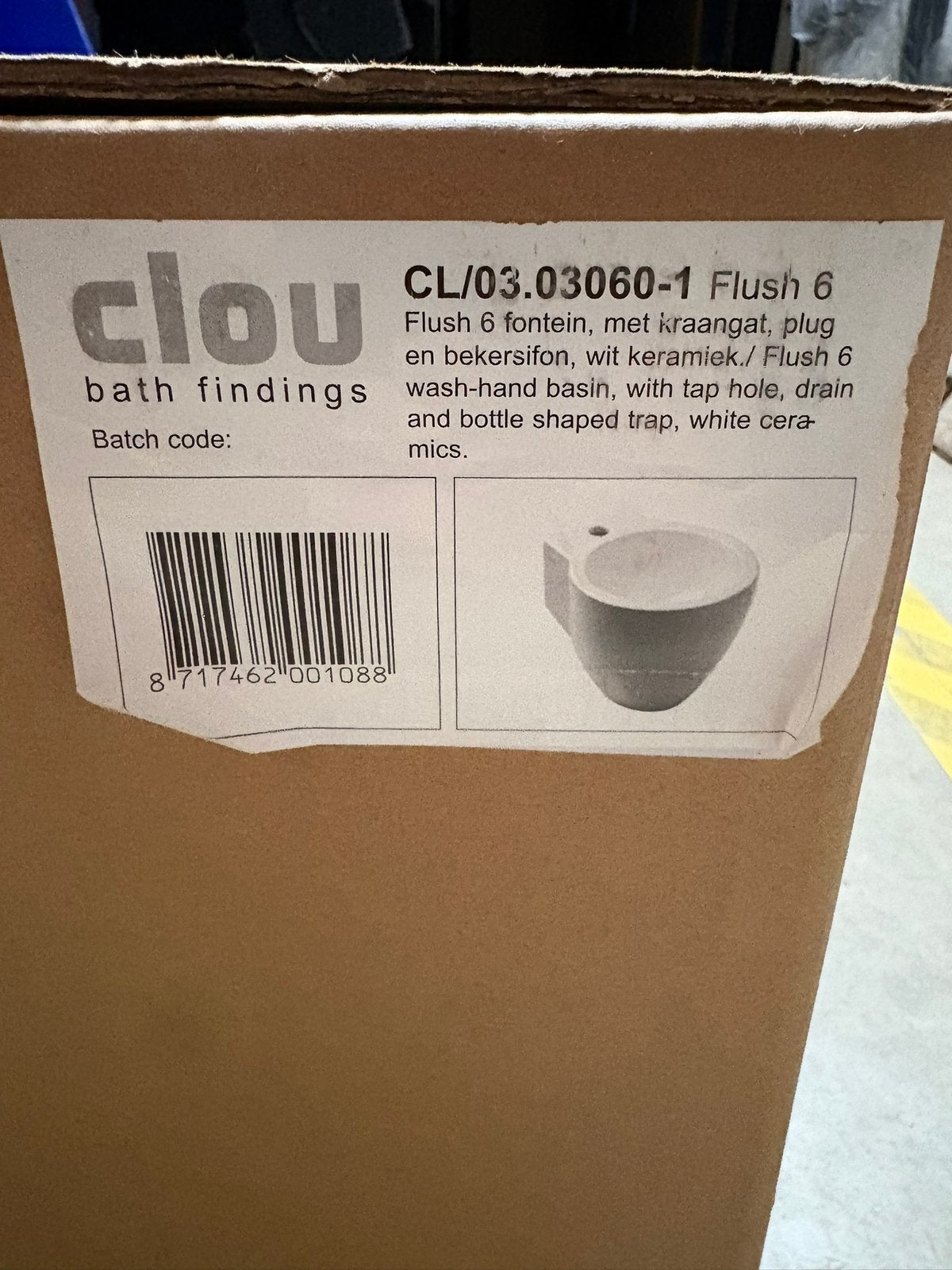 Nieuwe Clou Flush 6 design fontein wit keramiek compleet, Enlèvement ou Envoi, Comme neuf, Toilettes