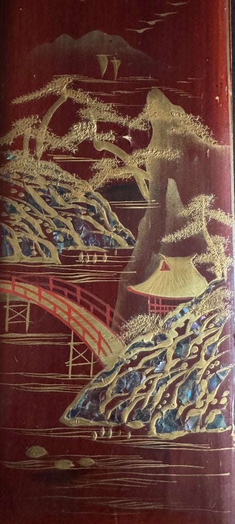 Ancienne Boite Asiatique en Laque & Bois, Antiquités & Art, Art | Art non-occidental, Enlèvement ou Envoi, Japon, Bois, Fait main