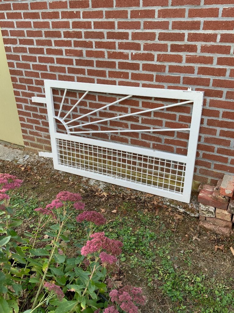 Metalen omheining voor tuin, Ophalen, Met poort, Gebruikt, Tuinhek