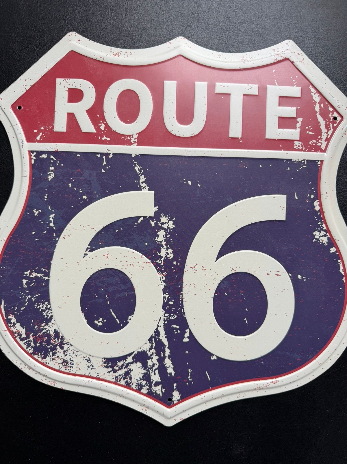 Grand panneau pub Route 66 en relief Mancave rétro vintage, Enlèvement ou Envoi, Neuf, Panneau publicitaire