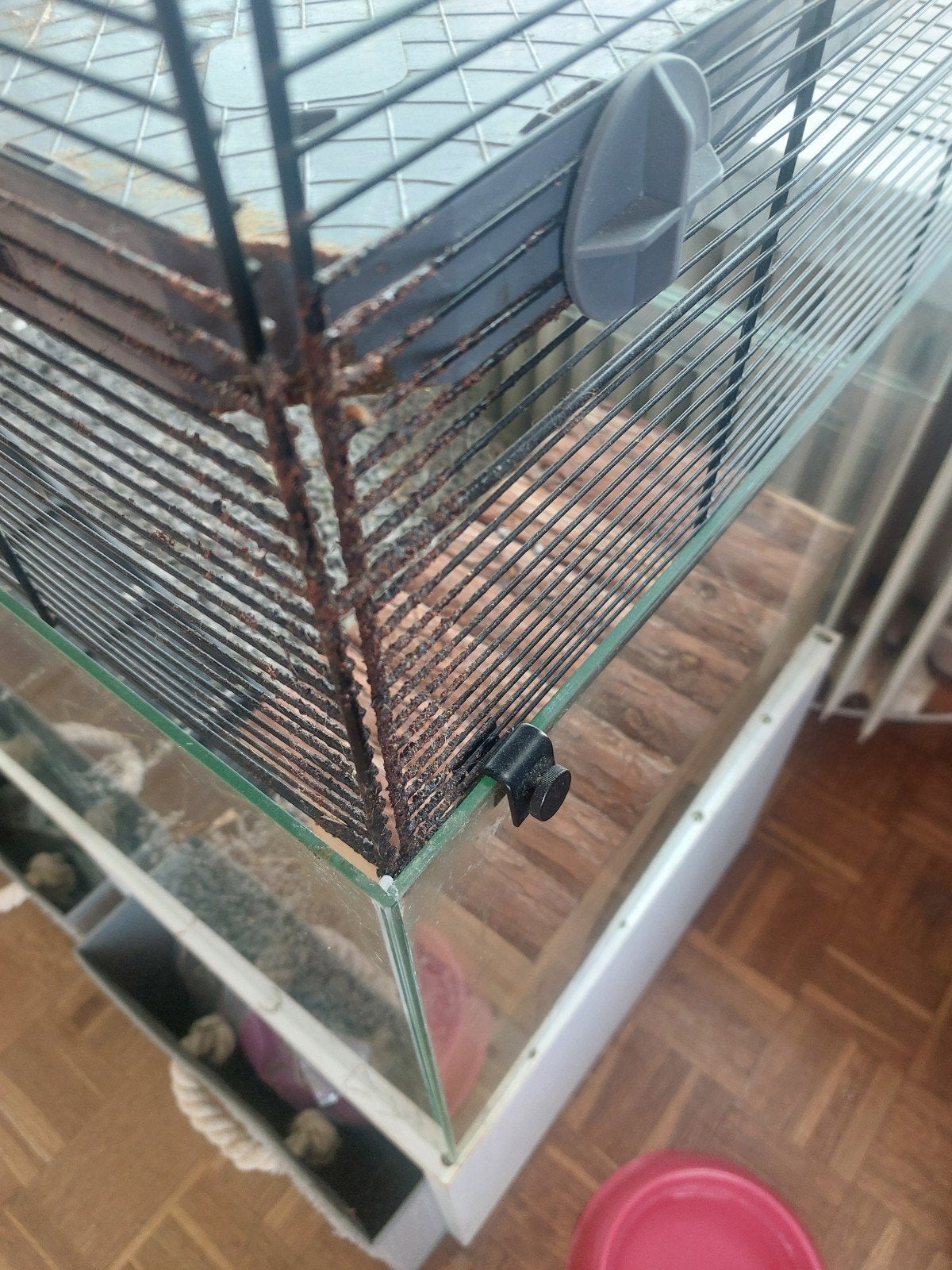 ratten/hamsterkooi . l 89 cm h 110 cm b 49 cm in drie delen, Dieren en Toebehoren, Ophalen, Gebruikt, Cavia, 90 cm of meer