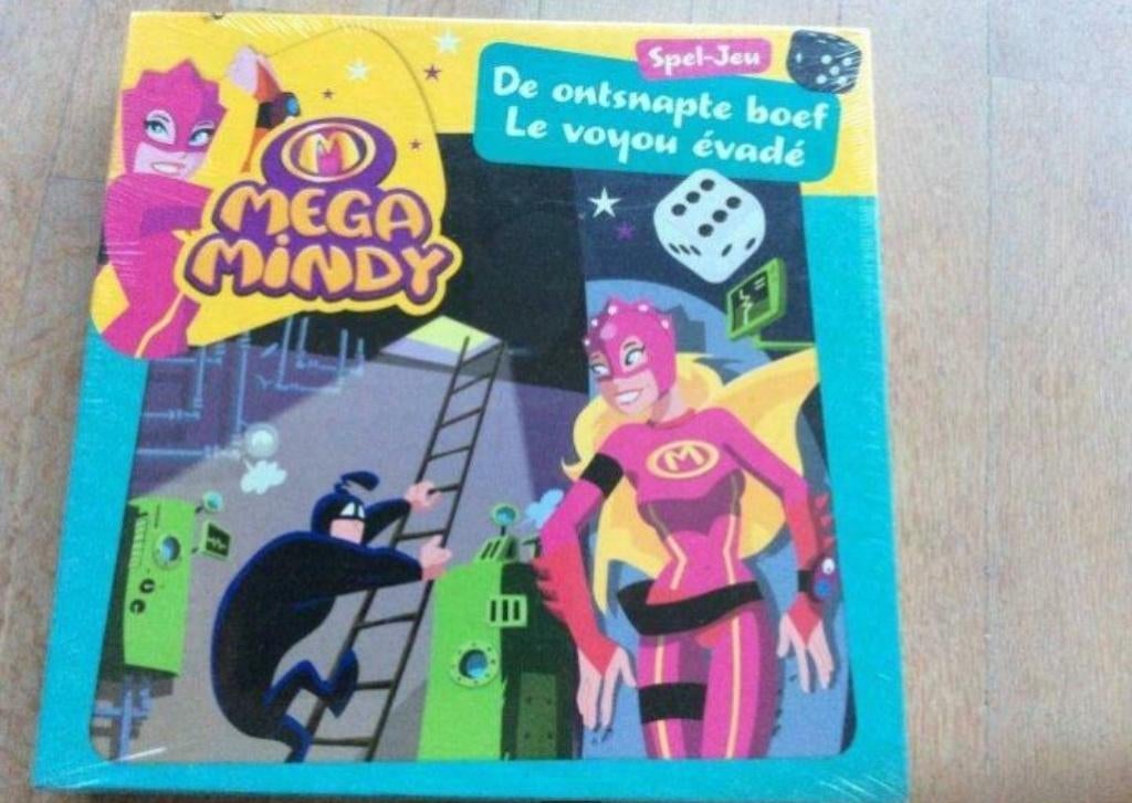 Studio 100 Mega Mindy Bordspel - De ontsnapte boef 6+ NIEUW, Hobby en Vrije tijd, Gezelschapsspellen | Bordspellen, Ophalen of Verzenden
