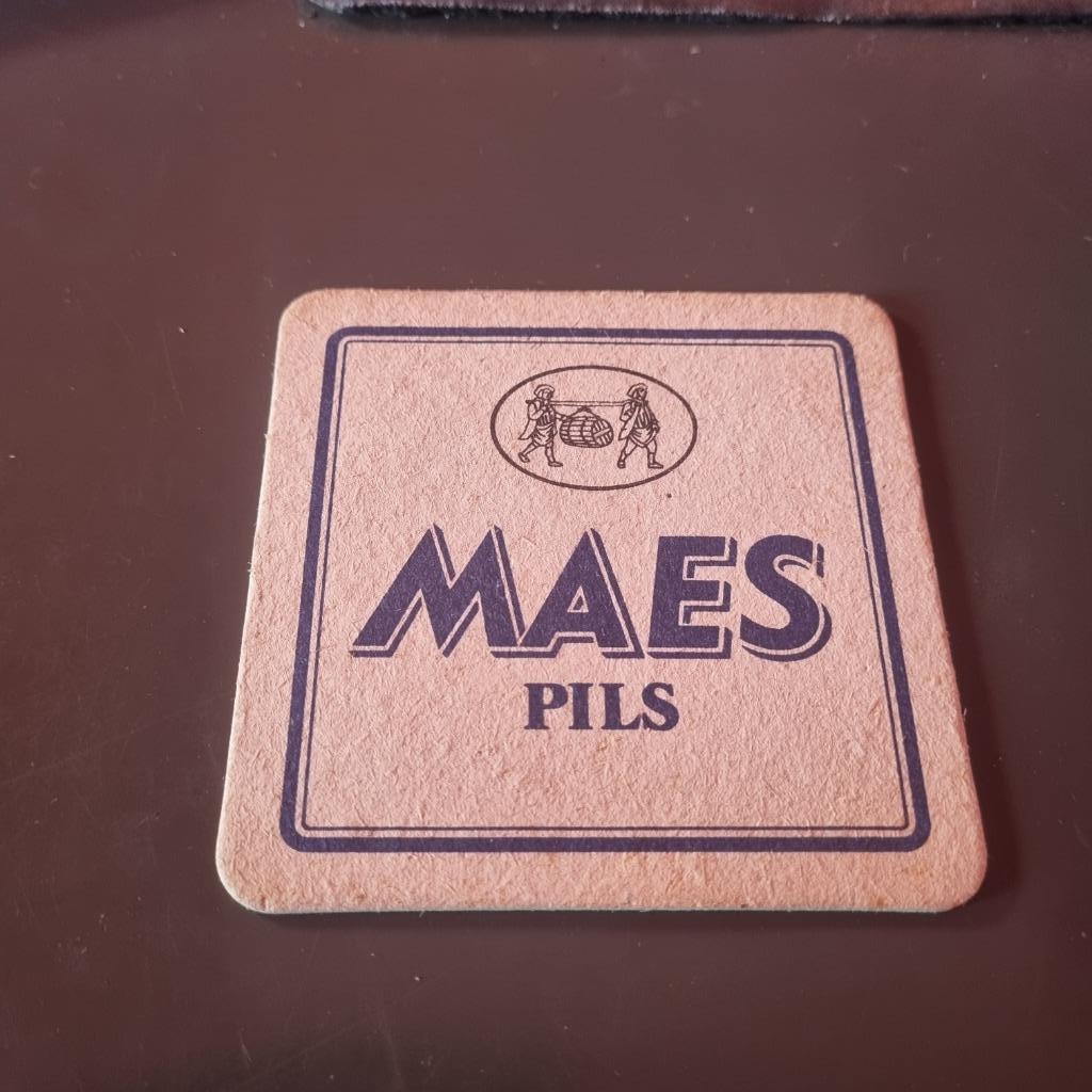 Sous Bock Maes Pils (modèle 6), Ophalen of Verzenden, Gebruikt, Viltje(s), Overige merken