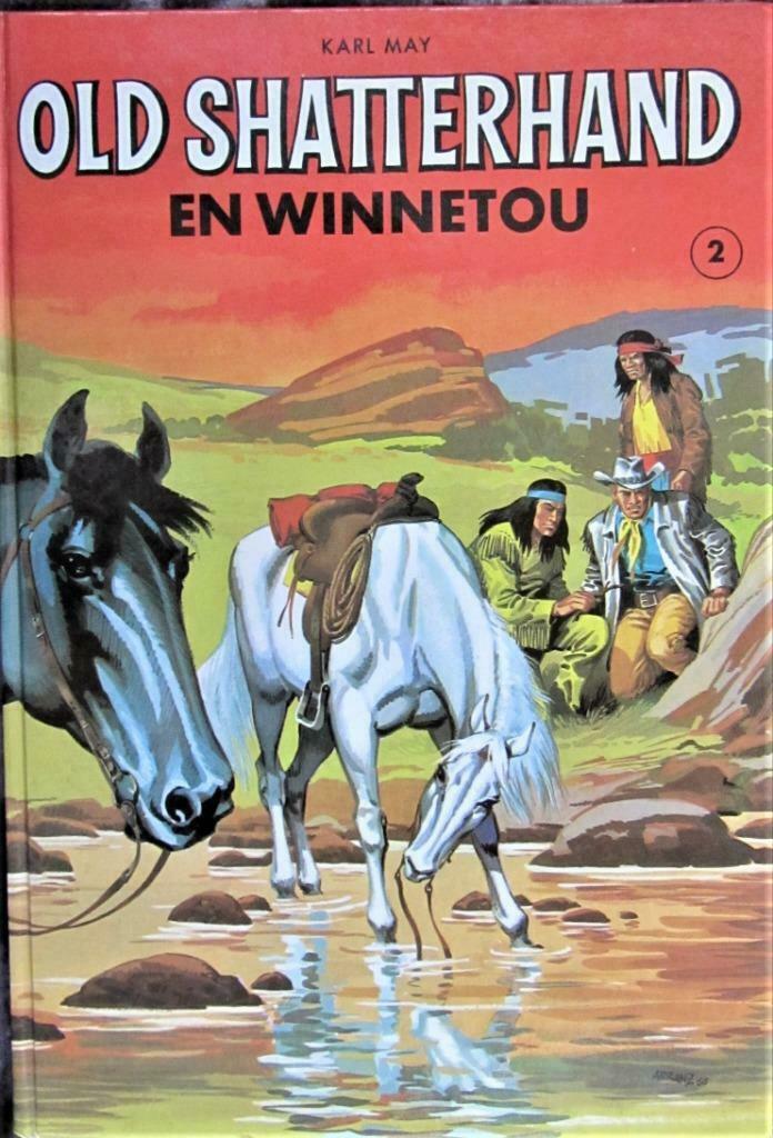 STRIP OLD SHATTERHAND EN WINNETOU (HARDE KAFT) (ZELDZAAM), Livres, BD, Une BD, Enlèvement ou Envoi, Comme neuf