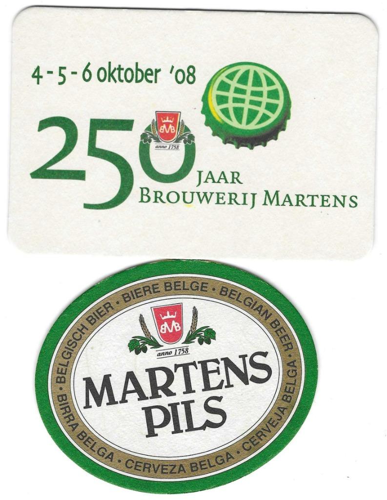 bierviltjes 2st Martens pils 250 jaar, Verzamelen, Biermerken, Verzenden
