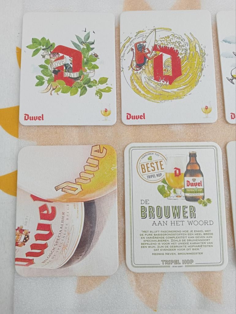 Bierviltjes Onderleggers van Duvel - 10 verschillende, Ophalen of Verzenden, Nieuw, Viltje(s), Duvel