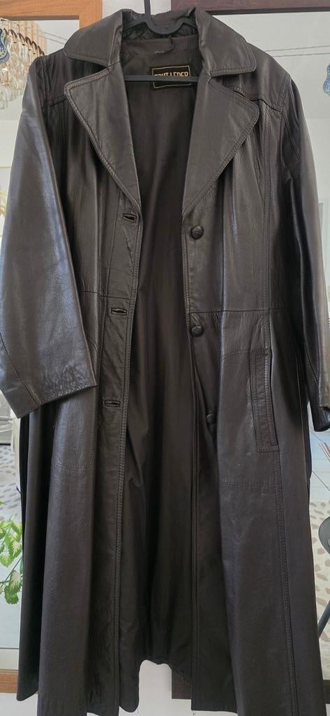 Manteau dame en cuire, Gedragen, Maat 42/44 (L)