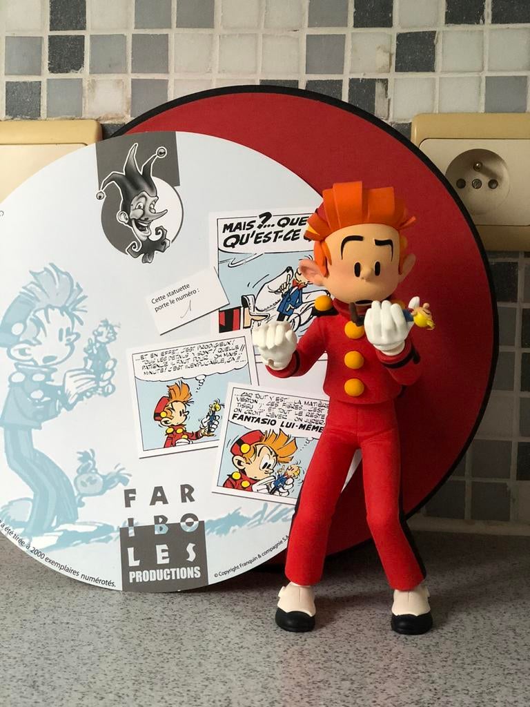 Spirou met Fantasio in zijn hand - Fariboles - Franquin, Verzamelen, Ophalen of Verzenden, Kuifje, Zo goed als nieuw