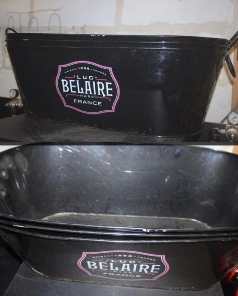 4 de Mes 🥸 🪣 Seaux (2 Métal) 🥂 CHAMPAGNE 🇲🇫 LUC BELAIRE, Ophalen, Gebruikt, Gebruiksvoorwerp