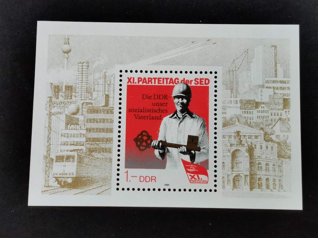DDR 1986 - 11e congres van de Socialistische Partij SED **, Ophalen of Verzenden, DDR, Postfris