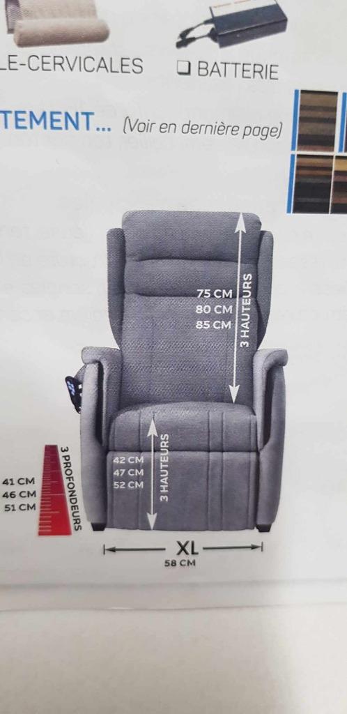 Fauteuil médical releveur XXXXL électrique 1890 >>>>700 eu, Divers, Enlèvement, Comme neuf