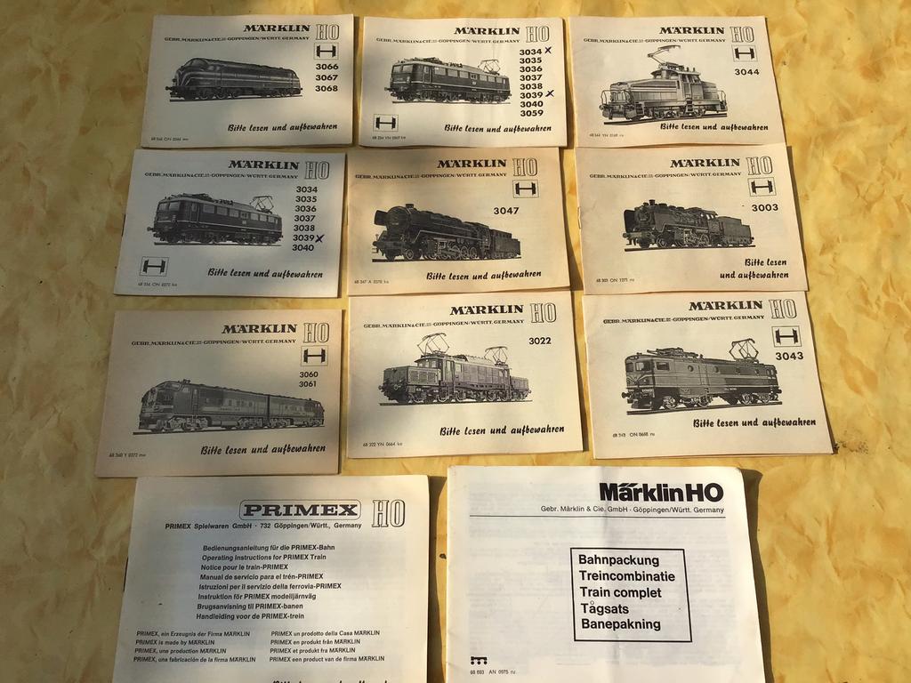 Marklin notice des wagons de trains, Collections, Train