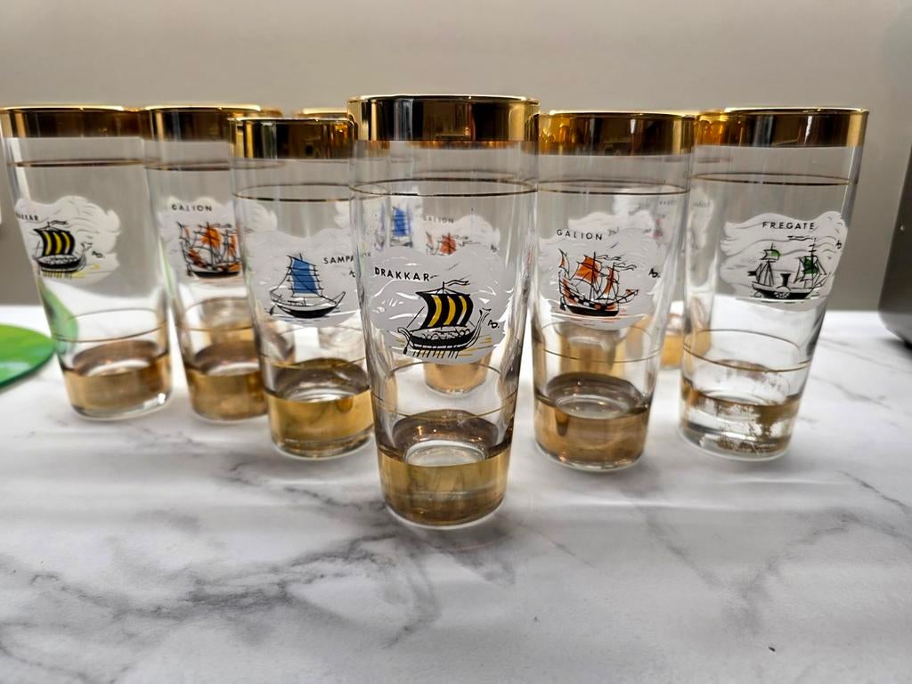 Set antieke whiskyglazen, Ophalen