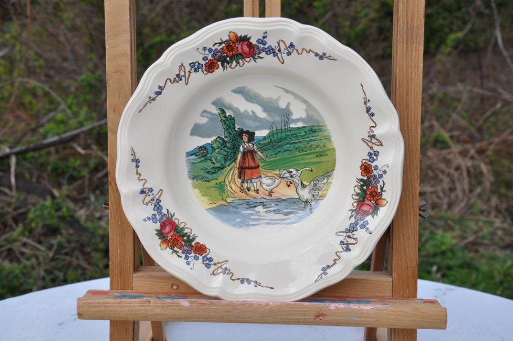 assiette creuse obernai sarreguemines (7), Antiek en Kunst, Ophalen of Verzenden