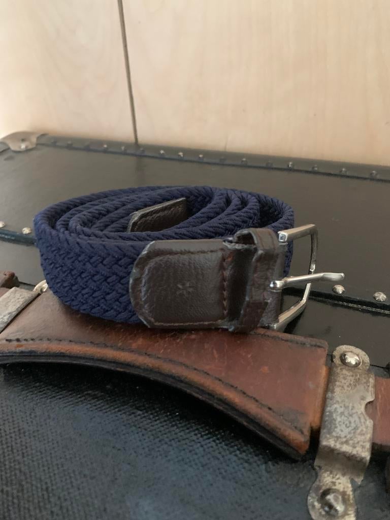 Ceinture CELIO tressée bleu marine - 120 cm avec boucle, Vêtements | Hommes, Enlèvement ou Envoi, Porté, Ceinture