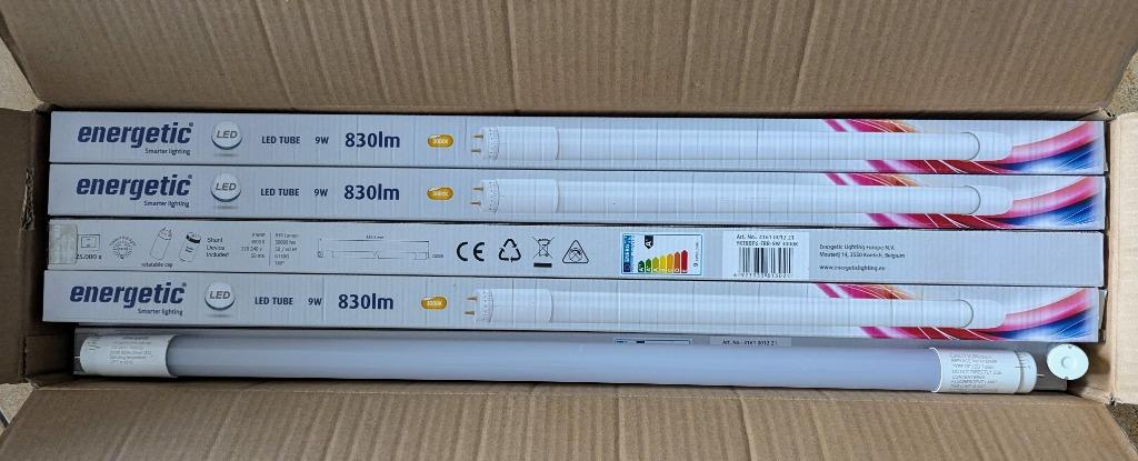 10 x tubes led 830 lm (9 w) 60 cm 3000 k (neuf), 30 tot 60 watt, Led-lamp, Nieuw, Overige fittingen