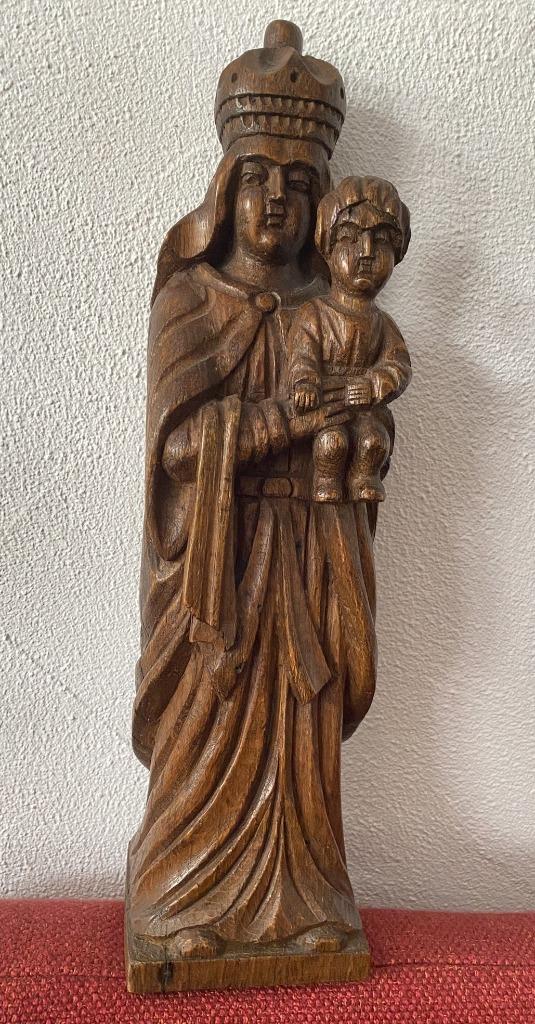Madonna met kind - houten beeld, Ophalen of Verzenden