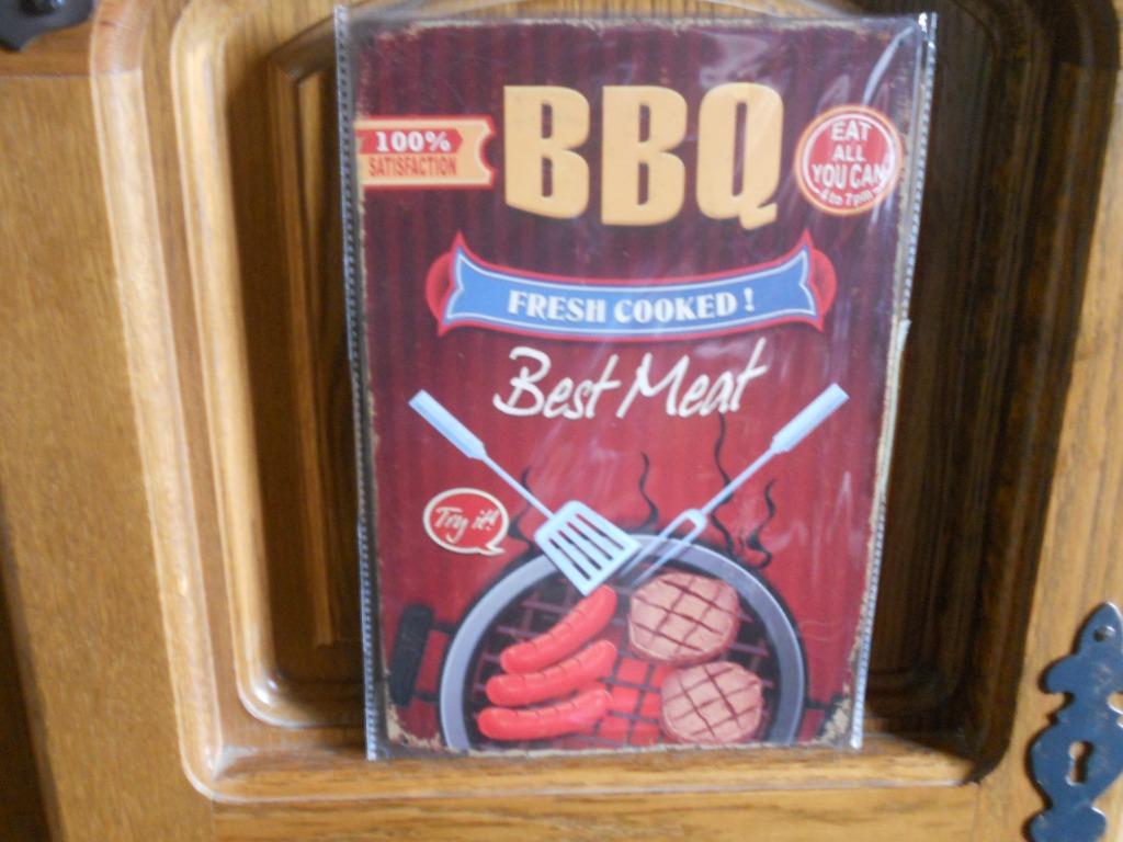reclame plaat BBQ best meat, Enlèvement ou Envoi