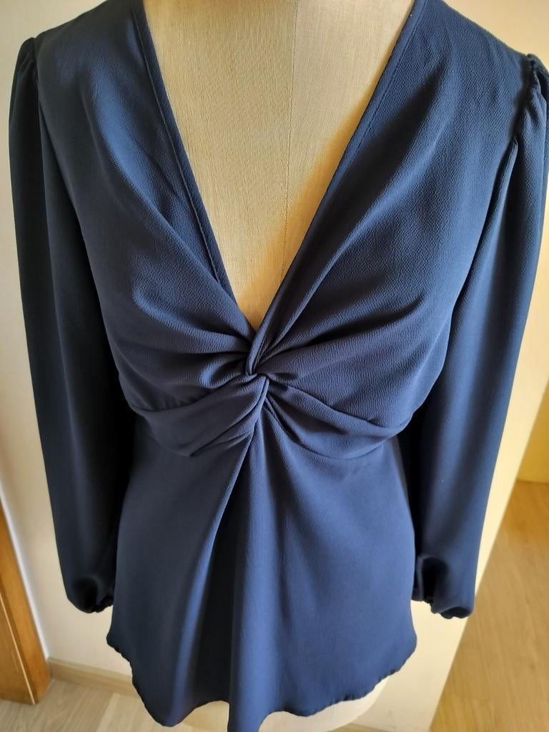 Blauw bloesje, Kleding | Dames, Blouses en Tunieken, Ophalen of Verzenden, Maat 42/44 (L), Blauw