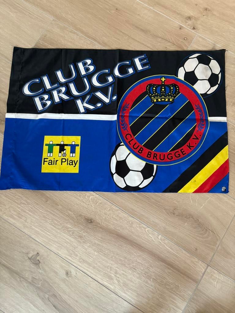 vlag Club Brugge fair play - 80x65cm, Ophalen, Gebruikt