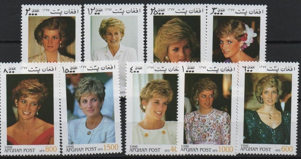 Timbres Lady Diana, Verzenden, Postfris, Koningshuis