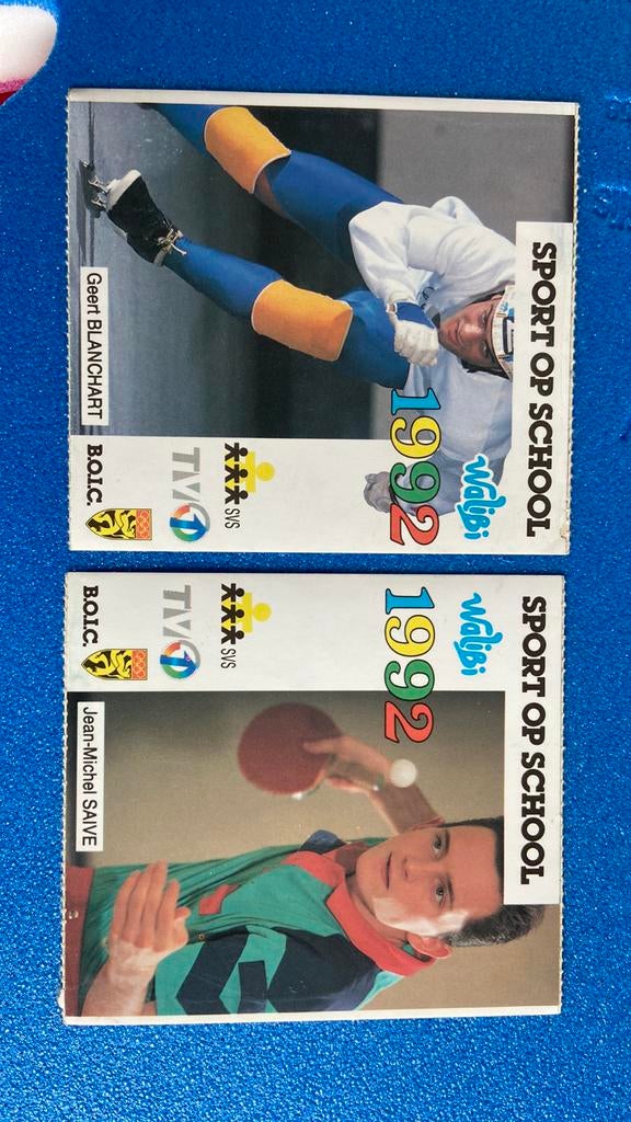 stickers Sport op school 1992 Saive + Blanchard, Ophalen of Verzenden, Zo goed als nieuw