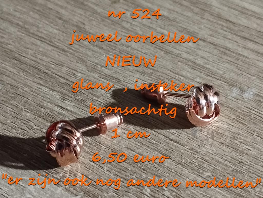 524. Bijou : boucles d'oreilles, NEUF, livraison gratuite, Autres couleurs, Autres matériaux, Envoi, Neuf