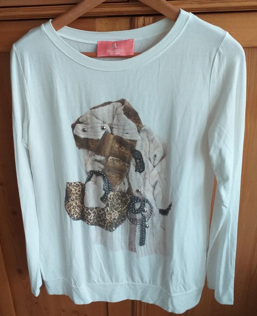 t shirt due amanti, Maat 38/40 (M), Beige, Nieuw, Ophalen of Verzenden