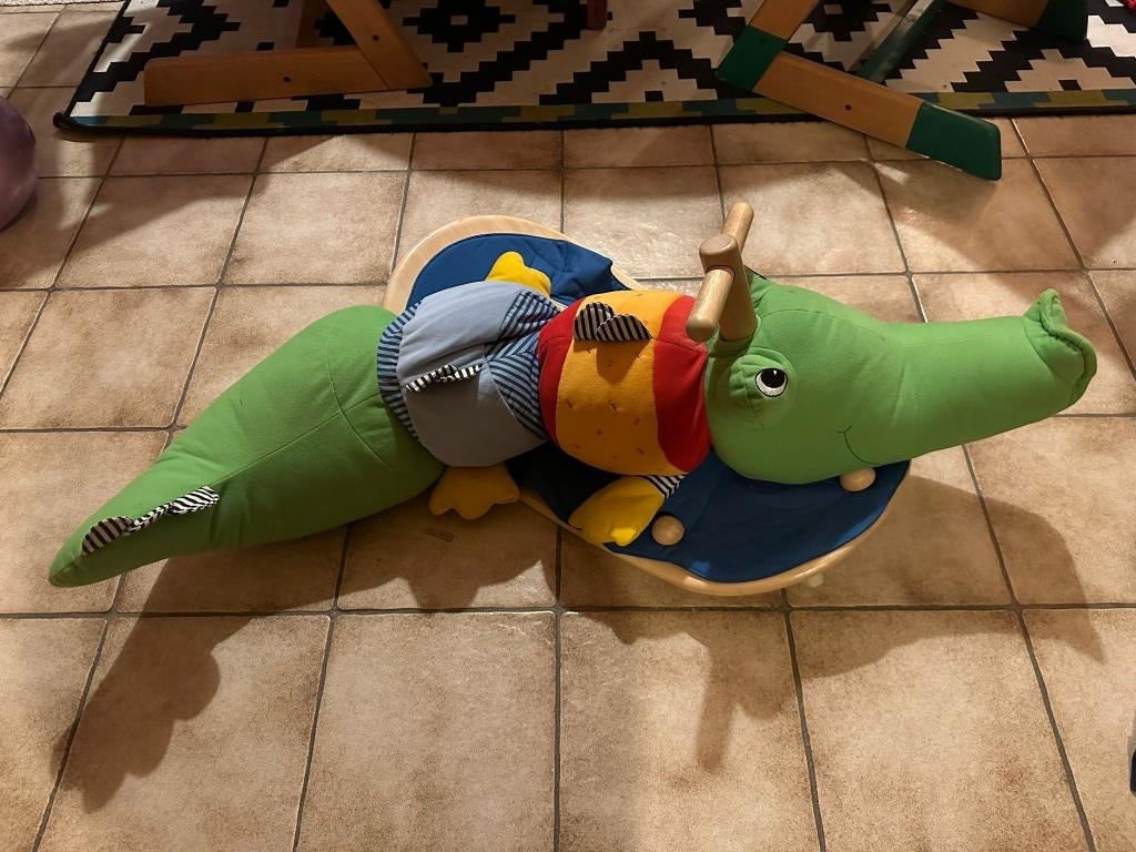 kinderwip, krokodil, Kinderen en Baby's, Ophalen, Gebruikt, Rij- of Hobbelspeelgoed