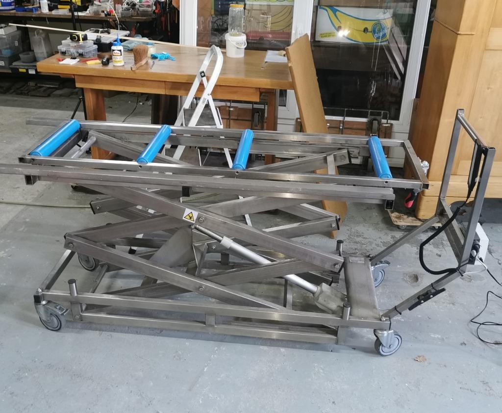 Hefwagen RVS dubbelschaars L193 draagvermogen 200kg, Doe-het-zelf en Bouw, Overige Doe-Het-Zelf en Bouw, Zo goed als nieuw, Ophalen