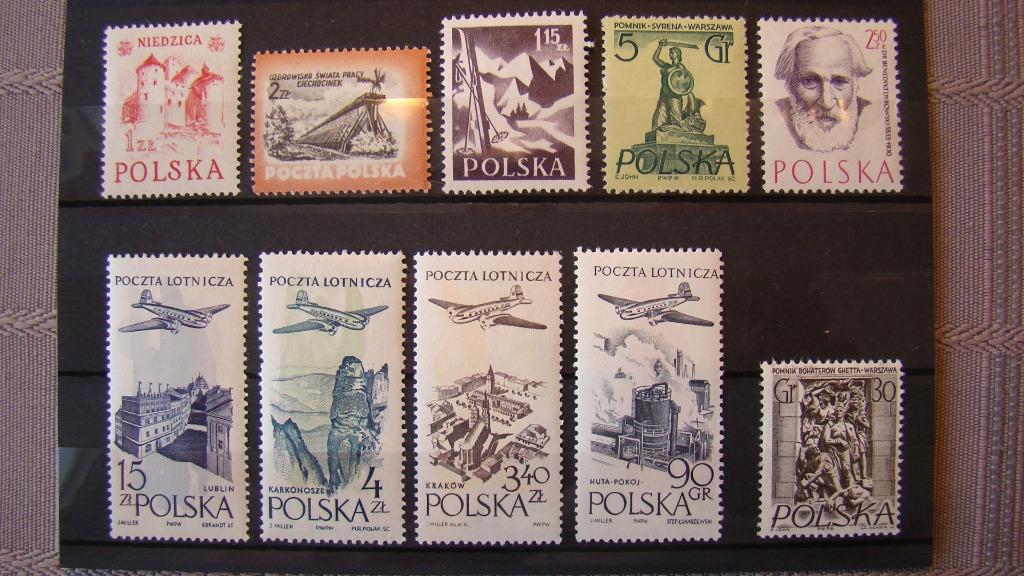 Setje 10 ongestempelde postzegels Polen (P1), Ophalen of Verzenden, Polen, Postfris
