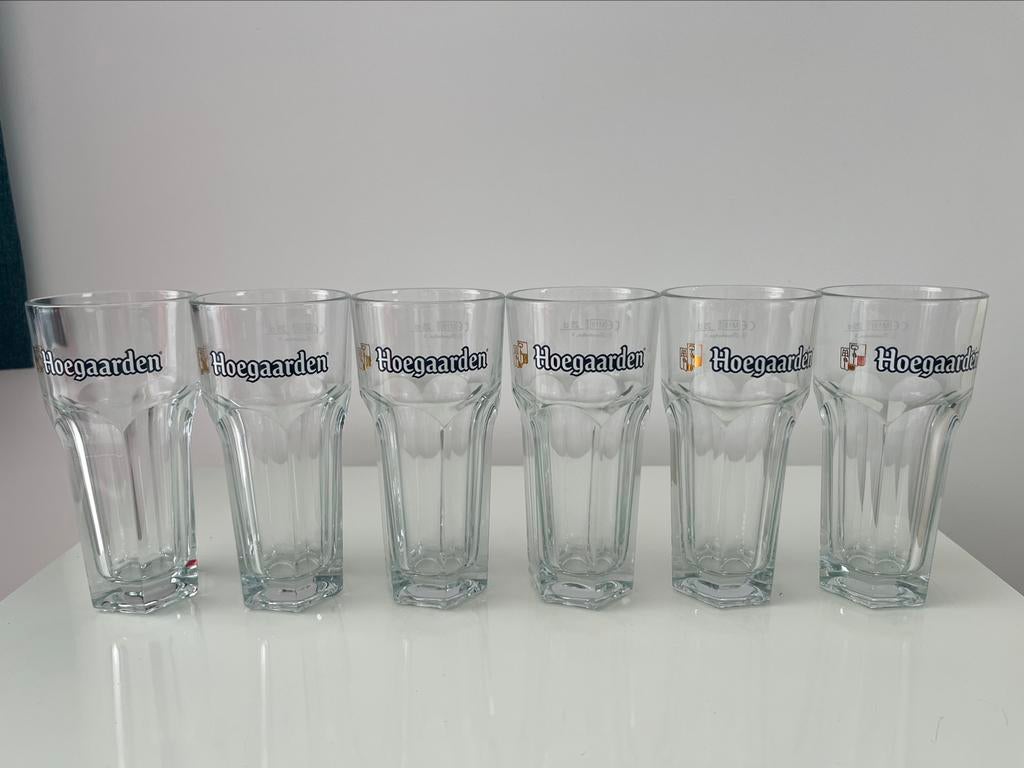 6 verres Hoegaarden, Collections, Verres & Petits Verres, Neuf, Verre à bière