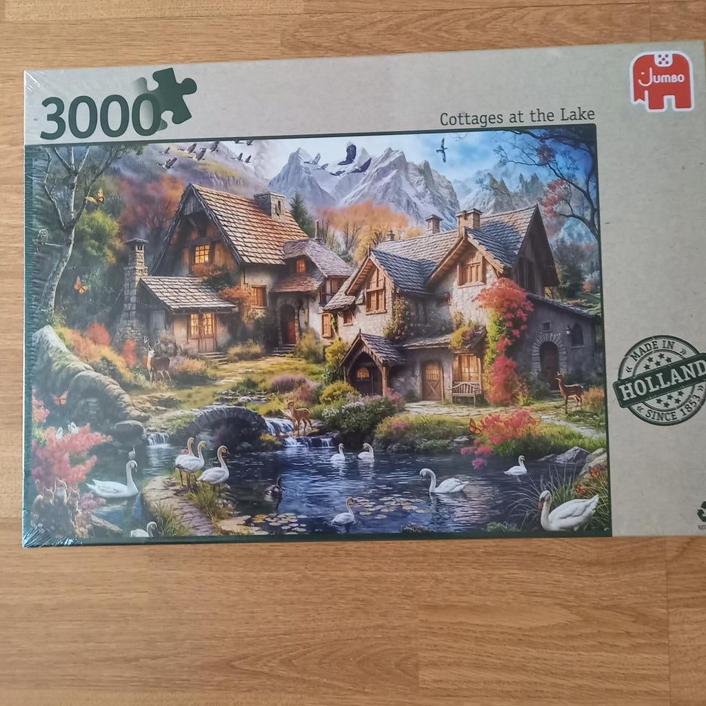 NOUVEAU PUZZLE > COTTAGE LAKE > 3000 PIÈCES, Enlèvement ou Envoi