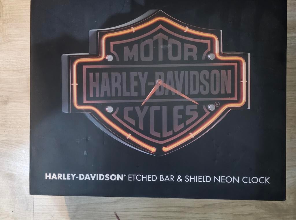Harley davidson Neon klok, Ophalen of Verzenden