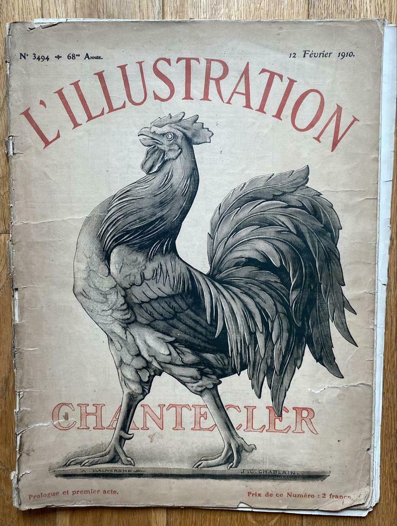 L’illustration N 3494 du 12 février 1910., Antiek en Kunst, Edmond Rostand