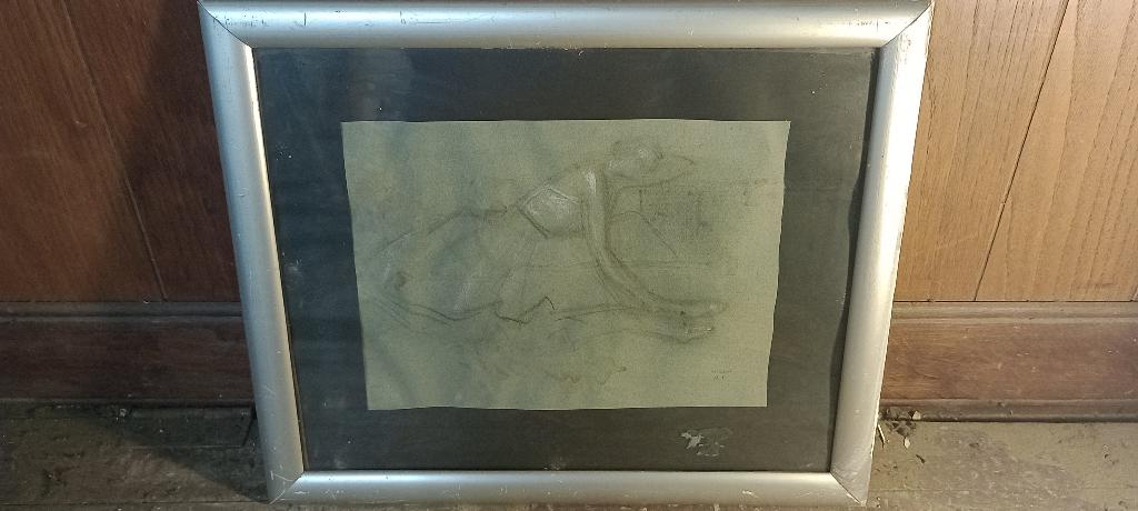 Dessin atelier D.V, non signé, 48x38, n379, Enlèvement ou Envoi