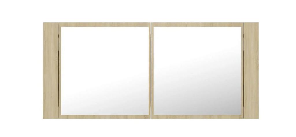 Badkamerkast met spiegel en led. 100 x 12 x 45 cm, Neuf, Armoire à miroir, Moins de 25 cm, Enlèvement