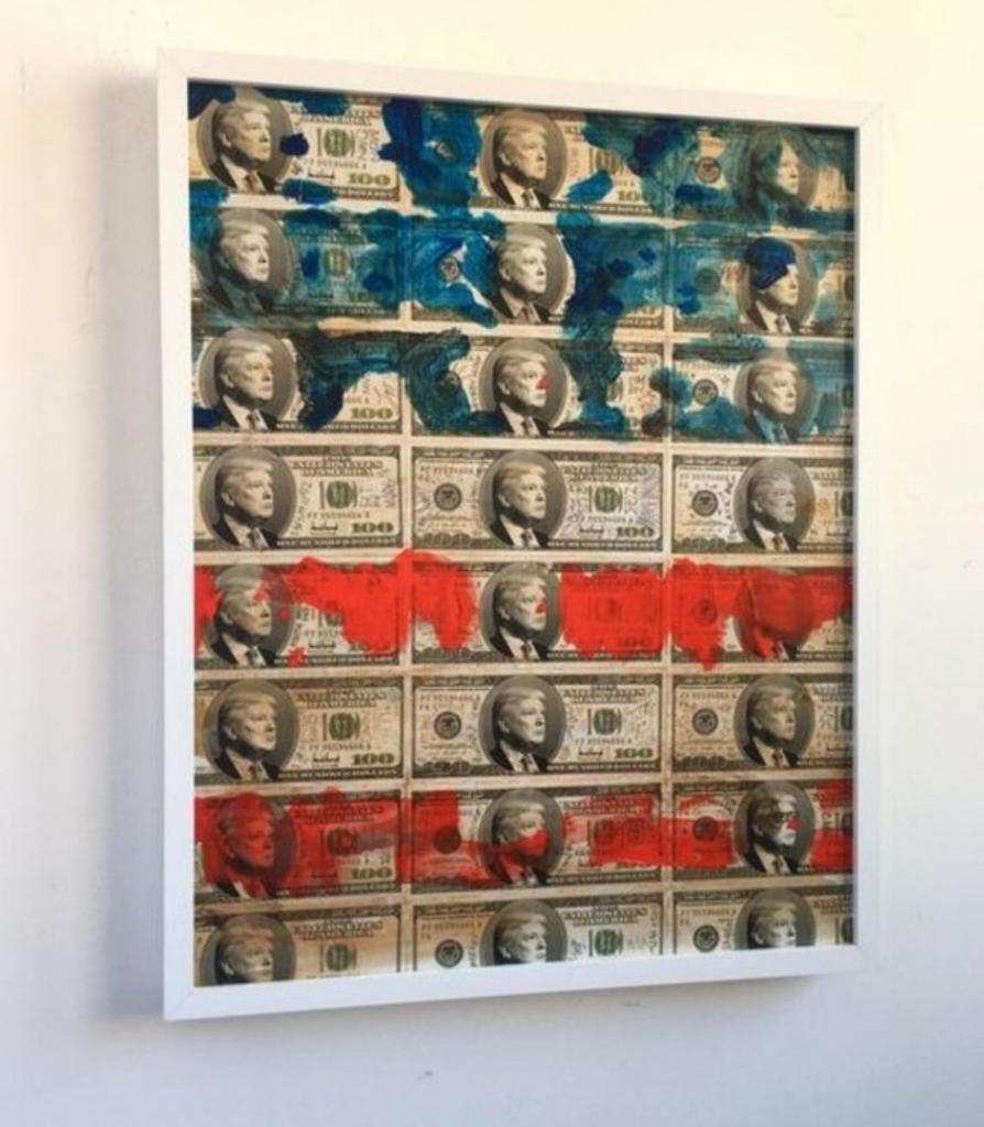 Kunstwerk van Martín Sigwald — NOW TRUMP STATES FLAG (2020), Ophalen of Verzenden