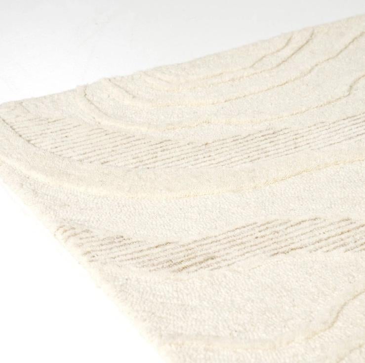 Nieuw WOLLEN Vloerkleed By-Boo - 190x290cm - gebroken wit, Huis en Inrichting, Ophalen, 150 tot 200 cm, Modern, Crème