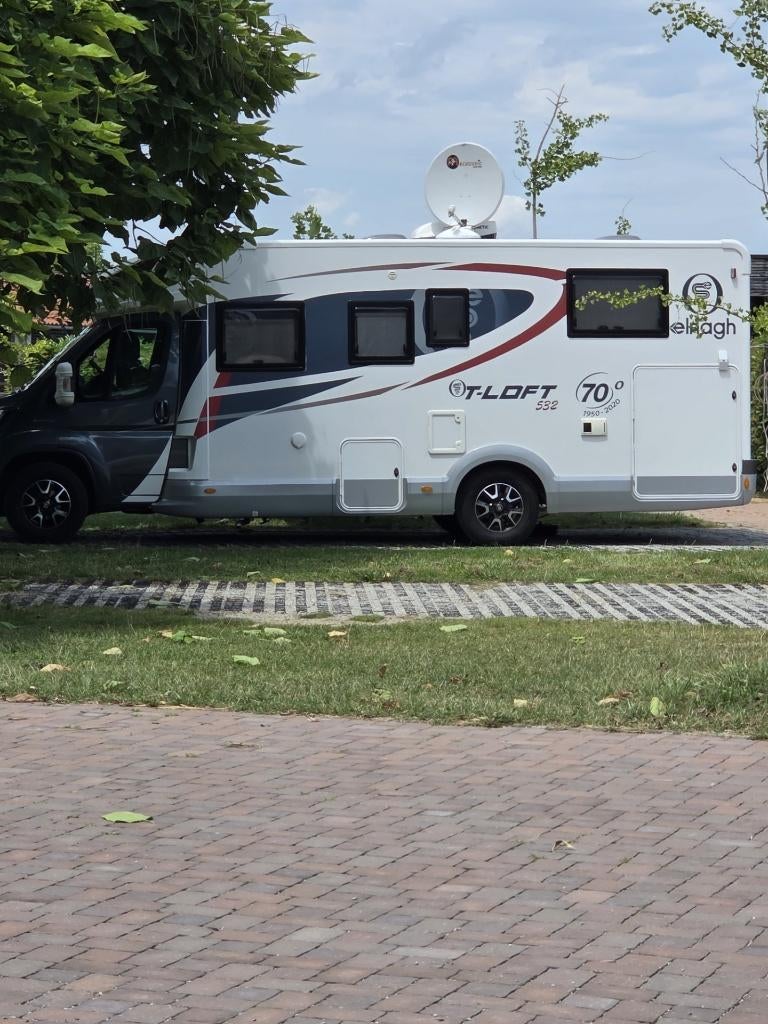 mobilhome Elnagh T-Loft 532 Limited Edition, Caravans en Kamperen, Ringverwarming, Fiat, Afzuigkap, Particulier
