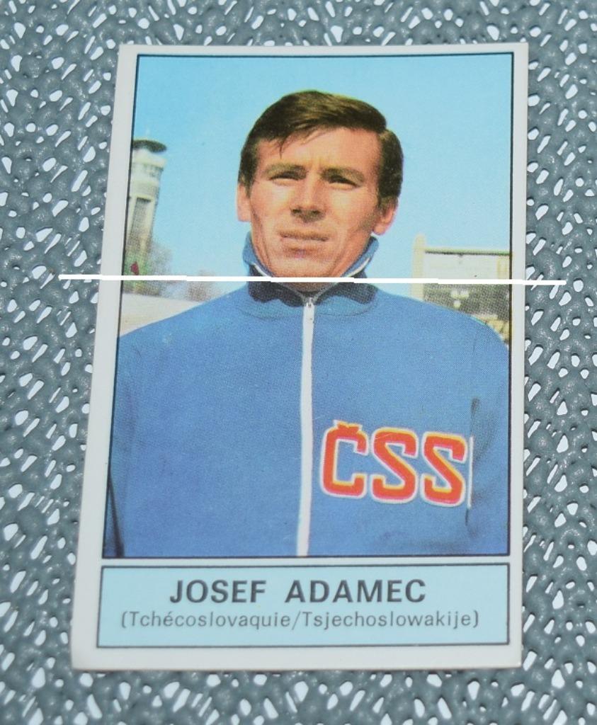 Panini/Football 1972 - 73 /Tchécoslovaquie/Josef Adamec, Envoi, Comme neuf, Affiche, Image ou Autocollant