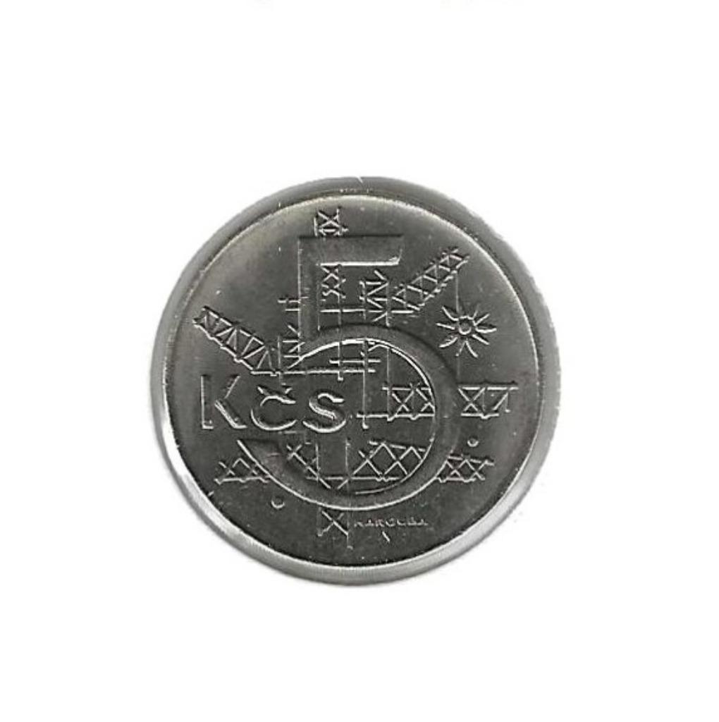 Tsjechië Republ., 5 Korun 1991., Ophalen of Verzenden, Overige landen, Losse munt
