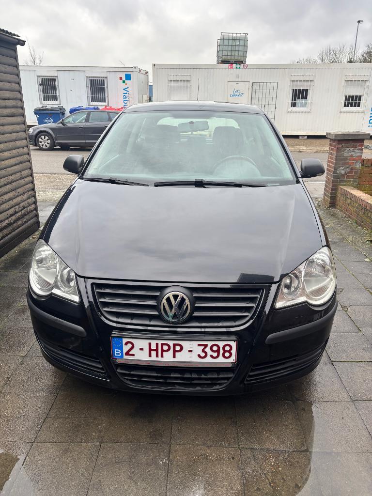 VW Polo 2006, Auto's, Voorwielaandrijving, Stof, Zwart, Zwart
