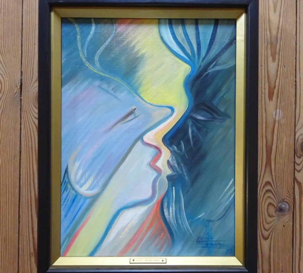 Lode Herreman, paneel, 50 x 37 cm, Lieve onbekende 1987, Enlèvement