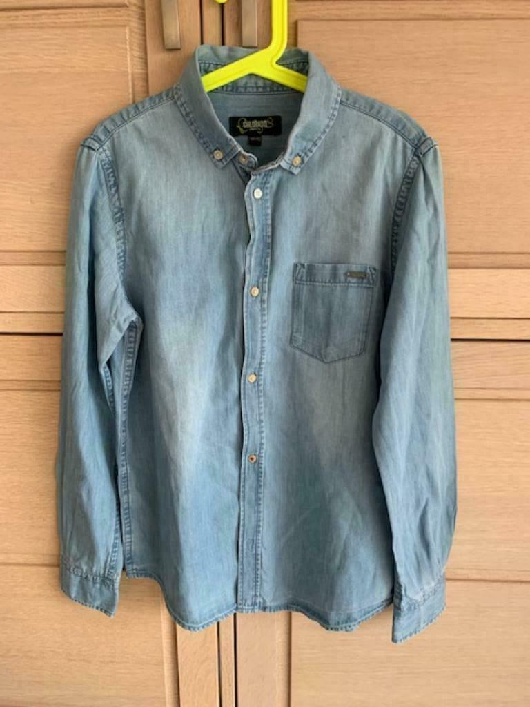 jeanshemd  - maat 146/152, Garçon, Chemise ou Chemisier, Utilisé, Enlèvement ou Envoi