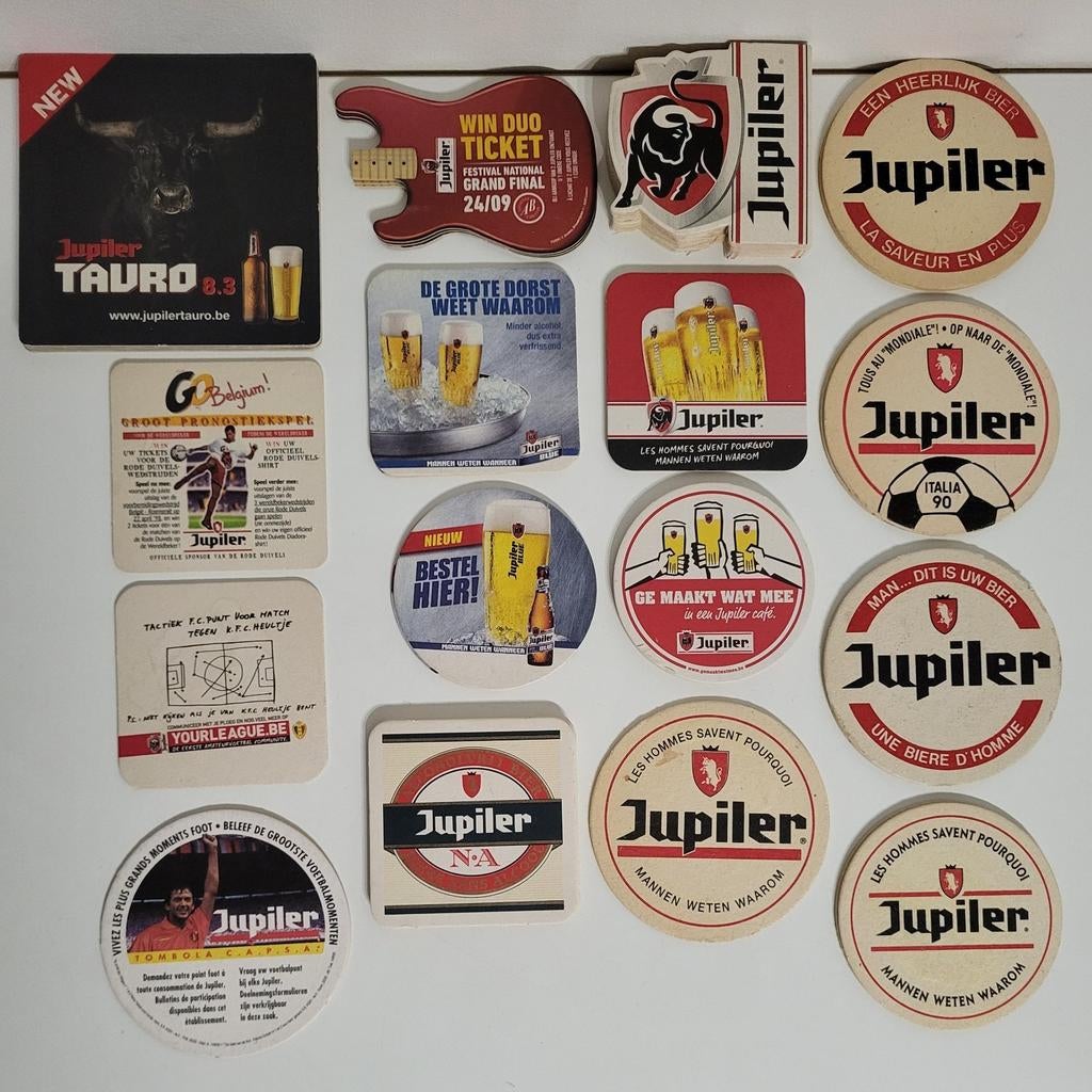 Jupiler bierviltjes jupiler n/a tauro blue bierkaartjes, Verzamelen, Ophalen of Verzenden, Zo goed als nieuw, Viltje(s), Jupiler