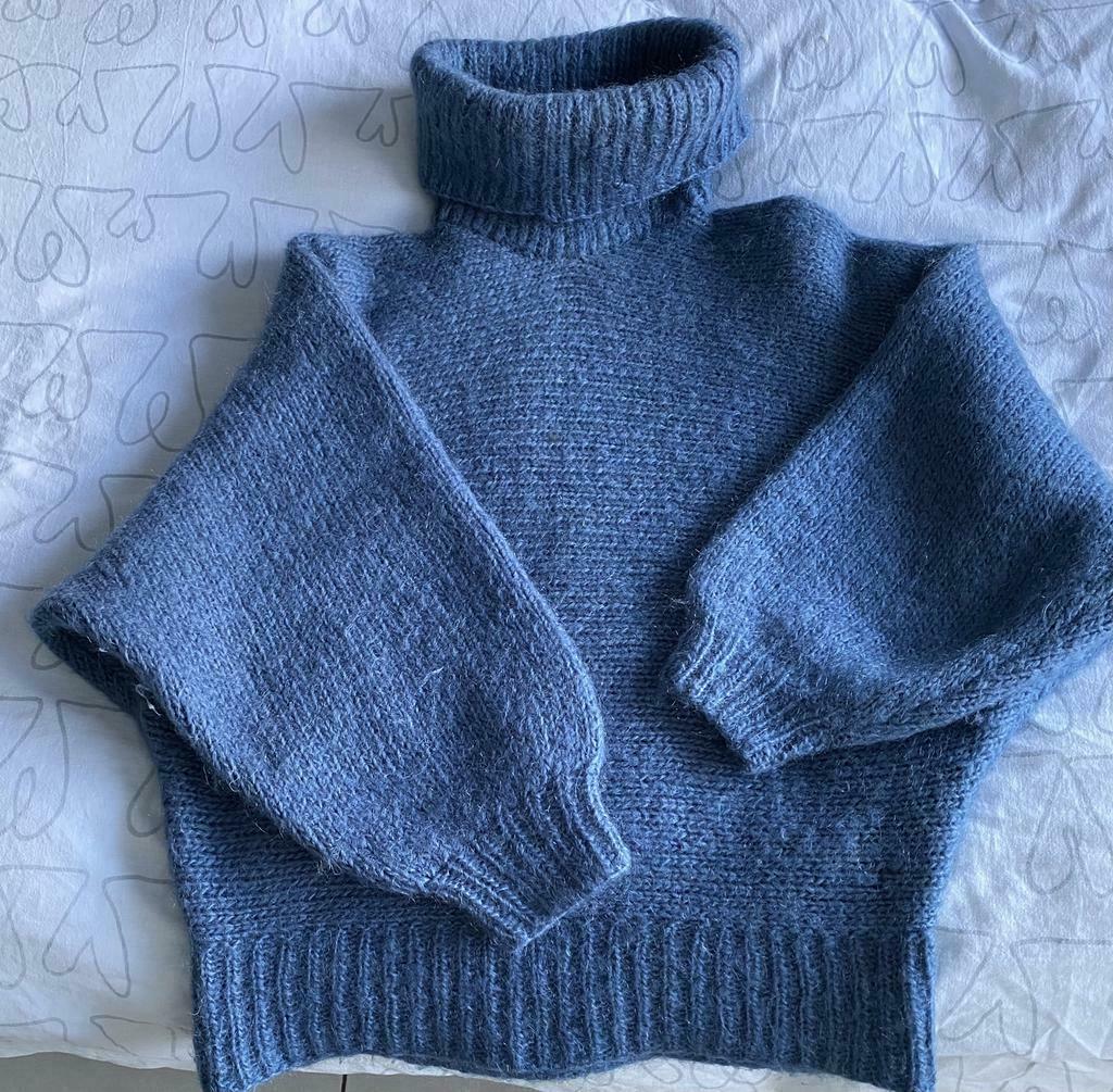 Handgebreide trui, puur wol, Enlèvement, Comme neuf, Tricot, Laine ou Fils