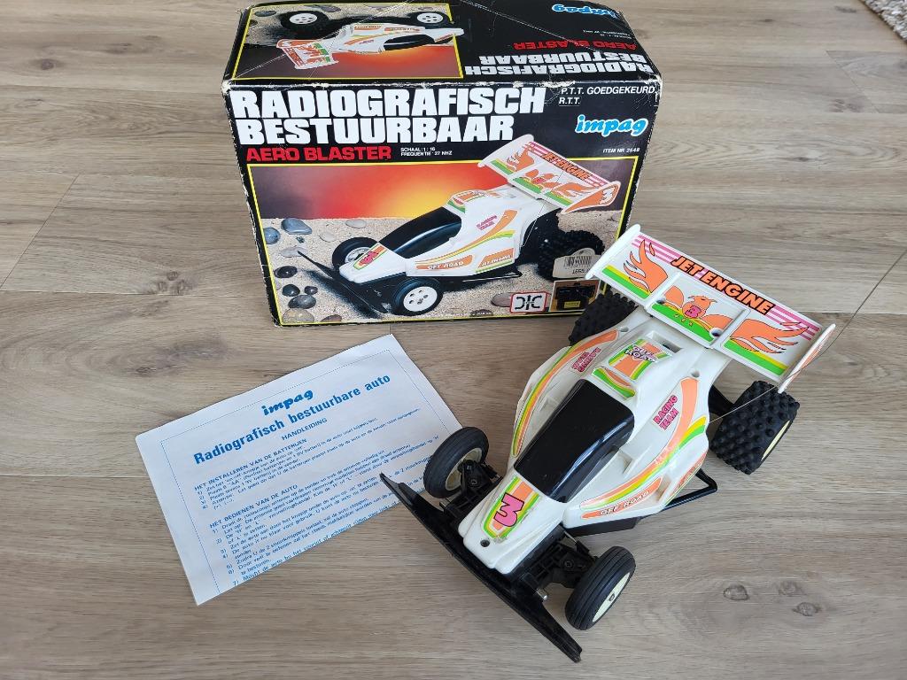 Telegeleide wagen Aero Blaster - Impag *Vintage*, Ophalen of Verzenden, Gebruikt, Schaal 1:16, Elektro