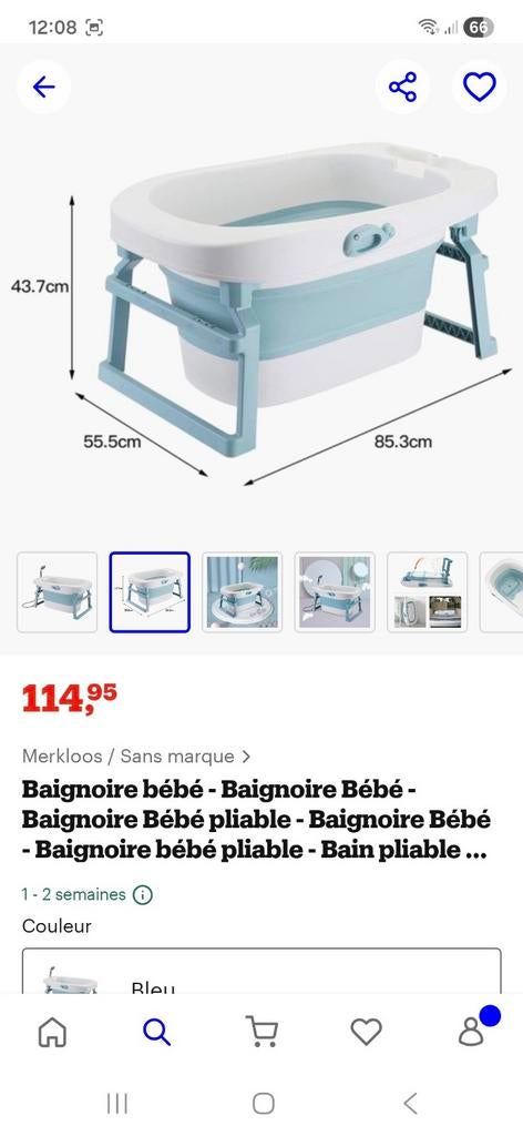 Opvouwbaar babybadje, Kinderen en Baby's, Ophalen